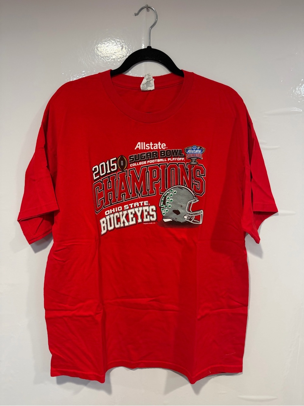 2015 Sugar Bowl Champions Ohio State Buckeyes Red T-Shirt